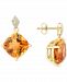 Effy Citrine (14 ct. t. w. ) & Diamond (1/10 ct. t. w. ) Earrings in 14k Yellow Gold