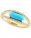 Effy Turquoise & Diamond (1/5 ct. t. w. ) Openwork Ring in 14k Gold