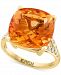 Effy Citrine (10-1/3 ct. t. w. ) & Diamond (1/5 ct. t. w. ) Ring in 14k Yellow Gold