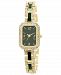 Charter Club Women's Green & Gold-Tone Crystal Bracelet Watch 23mm, Created for Macy's