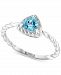 Effy Blue Topaz (1/2 ct. t. w. ) & Diamond Accent Trillion Rope Ring in Sterling Silver