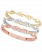3-Pc. Set Twisted Stackable Bands in 10k Tricolor Gold, Created for Macy's