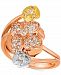 Le Vian Nude Diamond Flower Statement Ring (1/2 ct. t. w. ) in 14k Tricolor Gold