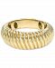 Zoe Lev Ribbed Texture Statement Ring in 14k Gold