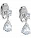 Giani Bernini Cubic Zirconia Pear-Shape Clip-On Drop Earrings in Sterling Silver, Created for Macy's