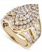 Diamond Round & Baguette Navette Cluster Ring (3 ct. t. w. ) in 14k Gold