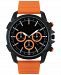 Inc International Concepts Men's Orange Silicone Strap Watch 51mm, Created for Macy's