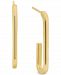 Giani Bernini Polished Tube J Hoop Earrings in 18k Gold-Plated Sterling Silver, Created for Macy's