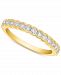 Forever Grown Diamonds Lab-Created Diamond Scalloped Band (1/2 ct. t. w. ) in 14k Gold-Plated Sterling Silver