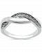 Black Diamond (1/10 ct. t. w. ) & White Diamond (1/0 ct. t. w. ) Twist Ring in Sterling Silver