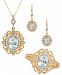 Aquamarine Diamond Filigree Jewelry Collection In 14k Gold
