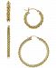 Heart Rope Chain Hoop Earring Collection In 14k Gold
