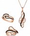 Le Vian Chocolate Diamond Vanilla Diamond Swirl Jewelry Collection In 14k Rose Gold