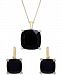 Onyx Diamond Accent Necklace Earrings Collection In 14k Gold Plated Sterling Silver Sterling Silver