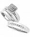 His Her Channel Set Diamond Wedding Set Collection In 14k White Gold