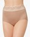Warners No Pinching No Problems Dig-Free Comfort Waist with Lace Microfiber Brief RS7401P
