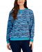 Karen Scott Women's Space-Dyed Fleece Sweatshirt, Created for Macy's