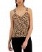 Inc International Concepts Women's Leopard-Print Ring Detail Top, Created for Macy's