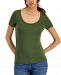 Inc International Concepts Women's Scoop-Neck T-Shirt, Created for Macy's