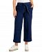 Charter Club Women's Belted Wide-Leg Cropped Jeans, Created for Macy's