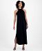 Bar Iii Women's Solid Slit-Hem Halter-Neck Maxi Dress, Created for Macy's