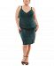Emerald Sundae Trendy Plus Size V-Neck Shimmer Dress