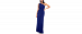 Adrianna Papell One-Shoulder Side-Drape Cascade Matte Jersey Gown