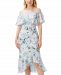 Adrianna Papell Women's Floral Print Off-The-Shoulder Dress