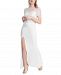 Dress the Population Women's Mixed-Media Bodycon Gown