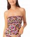 California Waves Juniors' Smocked Bandeau Tankini Top, Created for Macy's Women's Swimsuit