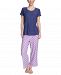 Hanes Super Soft Knit Short-Sleeve Top and Open-Leg Pajama Pants Set