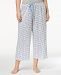 Hue Womens Plus Size Sleepwell Printed Knit Capri Pajama Pant made with Temperature Regulating Technology