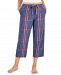 Charter Club Women's Woven Cotton Capri Pajama Pants, Created for Macy's