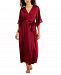 Inc International Concepts Satin Lace-Trim Long Wrap Robe, Created for Macy's
