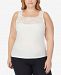 Cuddl Duds Plus Size SofTech Stretch Lace Detail Cami