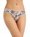 Alfani Women's Tropical Leaves Thong Underwear, Created for Macy's