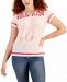 Style & Co Women's Embroidered Split-Neckline Top, Created for Macy's