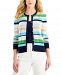 Charter Club Women's Striped Button Cardigan, Created for Macy's