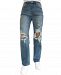 Almost Famous Juniors' Ripped 90s Wide Leg Jeans