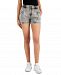 Inc International Concepts Women's High Rise Pleated Acid Wash Shorts, Created for Macy's