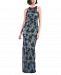 Js Collections Embroidered-Mesh Sequined Gown