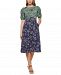 Vince Camuto Women's Mixed Media Printed Dress