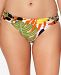 Bar Iii Tropical-Print Ruched Bikini Bottoms, Created for Macy's Women's Swimsuit
