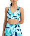 Id Ideology Women's Printed Strappy-Back Low-Impact Sports Bra, Created for Macy's
