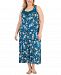 Charter Club Plus Size Lace-Trim Long Nightgown, Created For Macy's