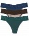 Natori Bliss Perfection Lace-Trim Thong, Pack of 3 750092MP