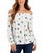 Charter Club Off-The-Shoulder Printed Top, Created for Macy's