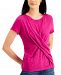 Inc International Concepts Women's Twist-Front T-Shirt, Created for Macy's
