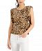 Inc International Concepts Women's Ruched-Shoulder Top, Created for Macy's