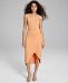 And Now This Women's Knit Side-Tie Tulip Midi Dress